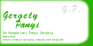 gergely panyi business card